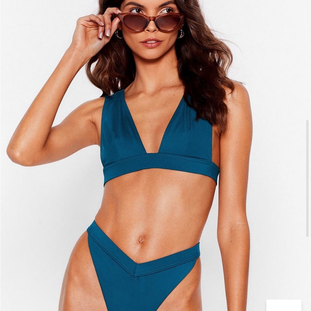 Nasty Gal Recycled Fresh Start Triangle Bikini Set